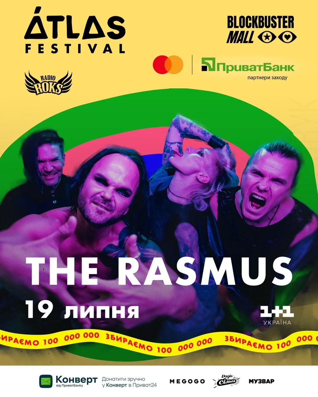 The Rasmus To Play Charity Gig In Ukraine @ Atlas Festival